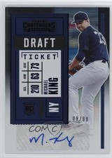 2020 Contenders Draft Ticket Blue 8/99 Mike King Michael #158 Rookie Auto RC 1f1