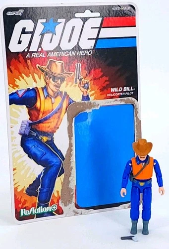 GI Joe ReAction Wild Bill Helicopter Pilot 3.75" Action Figure 2025 Super7