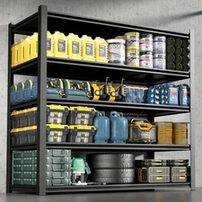 5-Tier Heavy Duty Garage Storage Shelf with Adjustable Shelves for Workshop