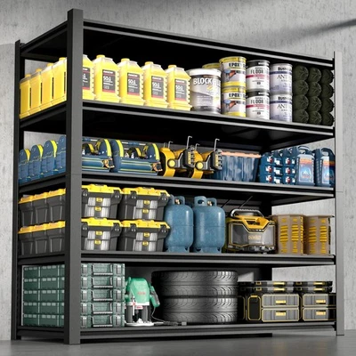 MARCREE 5-Tier Heavy Duty Garage Storage Shelf with Adjustable Shelves for Workshop