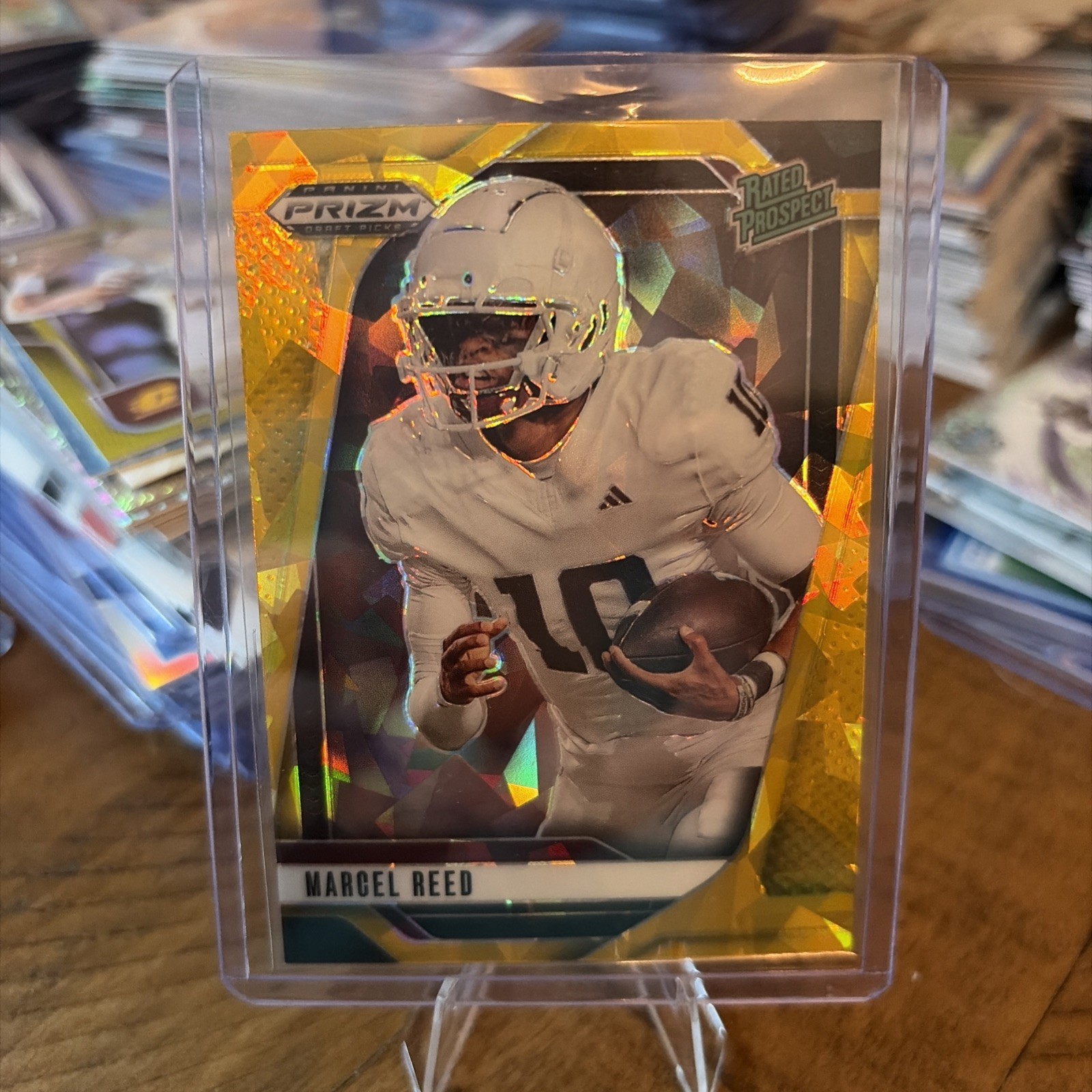 2025 Panini Prizm Draft Picks - Marcel Reed #167 Gold Ice Prizm (RC)