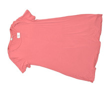 GAP Women's Pink Boat Neck Short Sleeve T Shirt Dress Rayon Regular Size L NEW