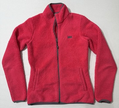Helly Hansen Women s Red Fleece Jacket Full Zip Size Small Soft Warm
