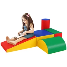 5 Piece Climb and Crawl Activity Playset Soft Safe Foam for Toddler Learning Toy
