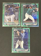 2024 Bowman Green Lunar Colt Emerson Cole Young Lazaro Montes Mariners