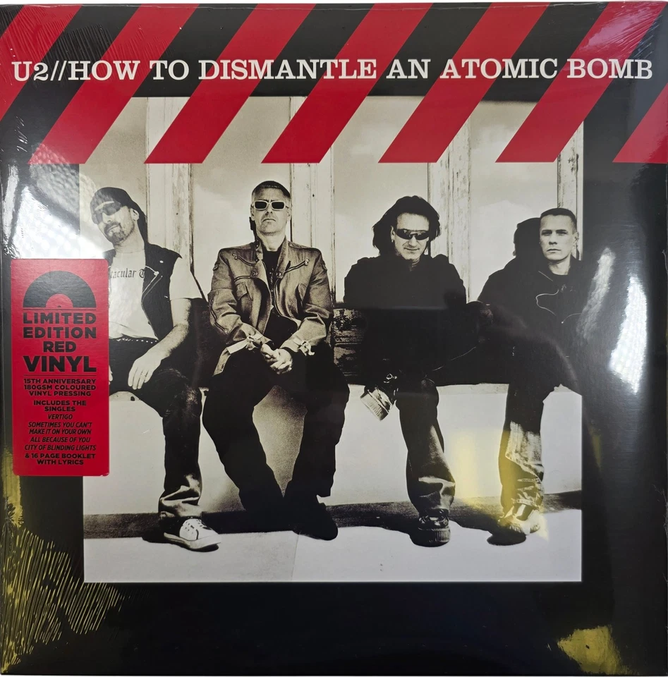 U2 How To Dismantle An Atomic Bomb Limited Edition Red Vinyl LP Album 20198 - Image 2 of 4