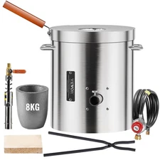 Propane Melting Furnace Kit, 8KG Gas Metal Smelting Kit, Foundry Home Kiln with