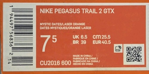 Nike Pegasus Trial 2 Gore-Tex Mystic Dates Blue CU2016-600 Mens 7.5 Women's 9 - Picture 8 of 8
