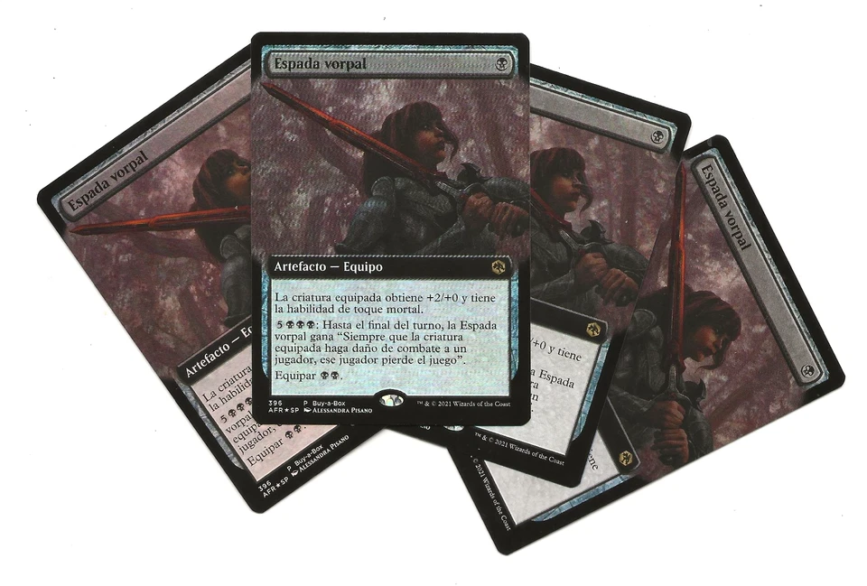 4 VORPAL SWORD FOIL Magic MoM BaB Spanish Espada Vorpal MTG x4 AFR - Imagen 1 de 1