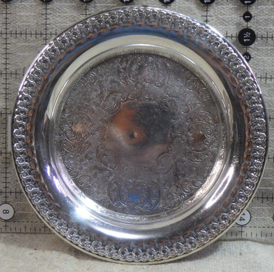 vintage Rose Marie 1847 Rogers Bros brothers EP on copper 1048 dish 6.25X5/8 rim