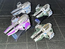 Star Wars Titanium Series Lot X4 Jedi Interceptor Mace Windu s Obi-Wan s Anakin