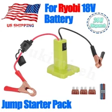 For Ryobi 18V Jump Starter Kit Jump Starting Battery Jumper Adapter w/ Switch