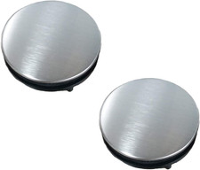 2 Pack Sink Tap Faucet Hole Cover Kitchen Sink Plug Brushed Stainless Steel Hole