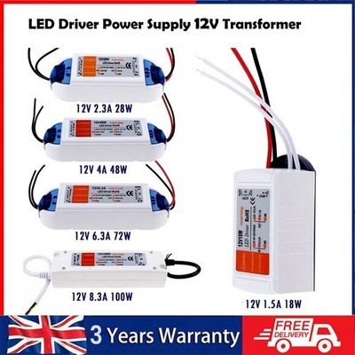 12V LED-Netzteil 18-100W – AC 90-240V Auf DC 12V, Für Deckenleuchten & Lichterketten
