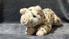 Aurora Miyoni Pot-Bellied Pig Plush 16  Realistic Spotted Stuffed Animal Toy
