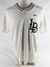 2021 Long Beach State Dirtbags #8 Game Used White Jersey Baseball XL 588