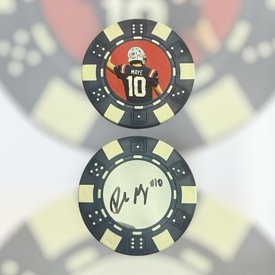 DRAKE MAYE - NEW ENGLAND PATRIOTS FOOTBALL QB - *Signed* POKER CHIP SOUVENIR