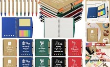 10 Sets Christian Gifts Bulk for Women Men Pocket Spiral Notebook Religious