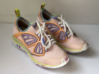 Sophia Webster Fly-By Candyfloss Butterfly Sneakers Pastel Pink Orange Size 39