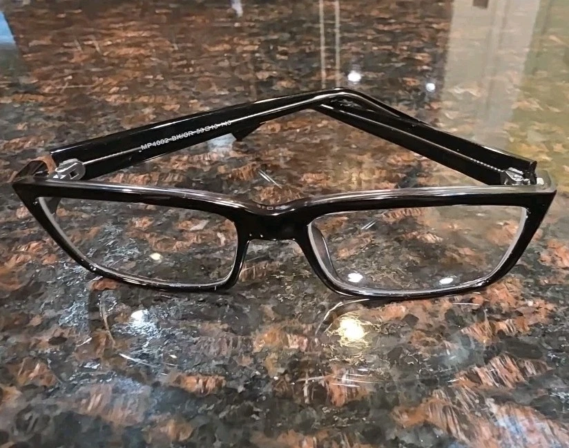 Marco de gafas MP4002 para hombre negro mate plástico borde completo cuadrado 53-16-140 Foto 2 de 4