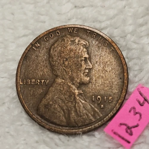 FREE🚚⚡️🔥VG-F 👀🔥 1915-S LINCOLN CENT WHEAT PENNY FILL YOUR SET VERY GOOD-FINE