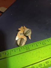 Hat / Lapel Pin- Silver And Brass Colored Eagle Globe And Anchor EGA (25-1382)