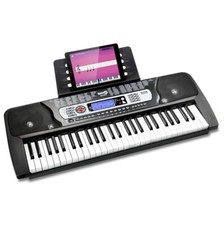 54 Key Keyboard Piano Full Size Keys Portable Beginner Note Stickers Music Stand