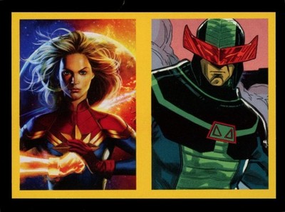 CAPTAIN MARVEL / YON-ROGG 2021 Marvel Versus Sticker #81a-b *Qty