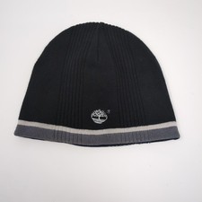 Timberland Youth Boys Green Black Reversible Knit Winter Beanie Cap Hat