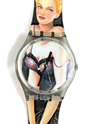 A Desirable 1995 Swatch Watch GM128 LOLITA, Super Condition Boxed Papers Working