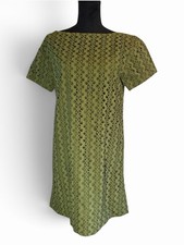 Kate Spade New York Cotton Eyelet Shift Mini Dress  Women’s Green Size 2 Preppy