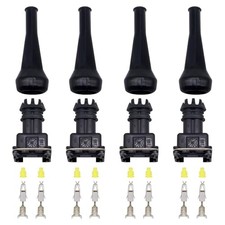 4 Sets Fuel Injector Connector EV1 Waterproof 2 Way Fuel Injector Wiring