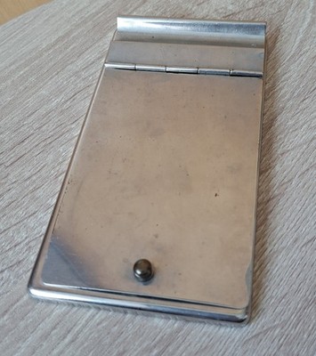 Vintage Folding Metal Desk Memo Holder / Note Stand   Chrome Plated   Mid...