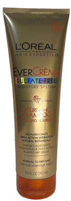 Loreal Ever Creme Sulfate Free Nourishing Shampoo Normal to Dry Hair 8.5 oz (798