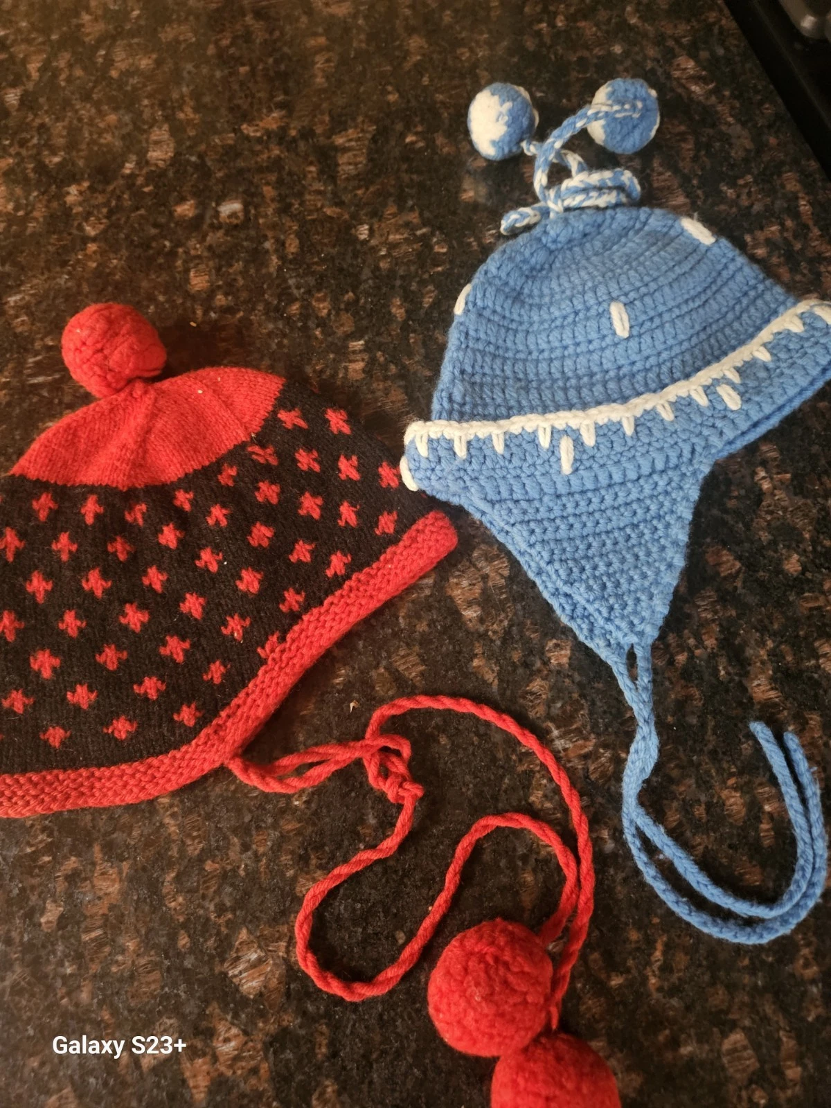 Vintage Hand Knit Baby Caps 1945 era