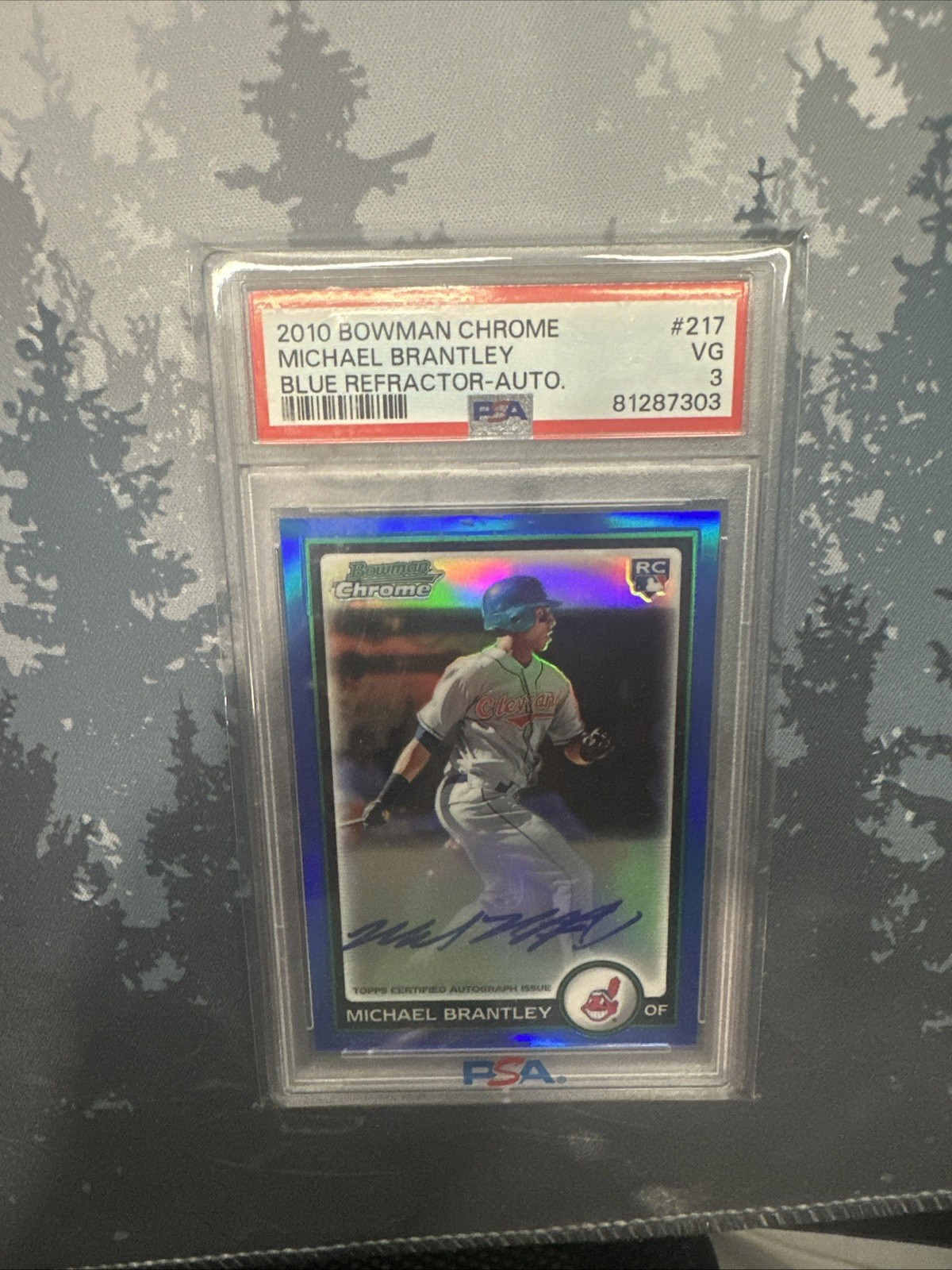 2010 Bowman - Michael Brantley #217 Chrome Blue PSA 3 Rookie Autographs /250