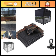 Outdoor Dog Kennel Shade Cover 95 Sunblock Tarp Panel with Grommets, 10ft x 10f