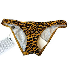 Zimmermann Bikini Bottoms - Mustard Leopard NWT Size XS