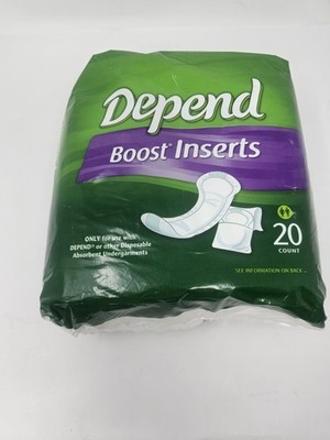 Depend Boost Inserts For Men and Women 20 Count Package One Size Fits All