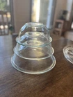 Pyrex Vintage Nesting Mixing Bowls Set of 3 Clear Glass, Models 325, 323, 322