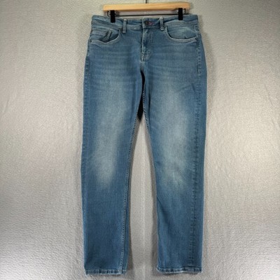 Lee Cooper Harry Jeans Mens 32 Blue Medium Wash Mid Waist Comfort Slim Denim