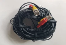 60ft CCTV Security Camera Cable CCTV Video Power Wire BNC RCA Cord