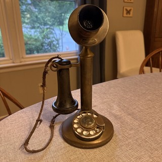 Vintage Brass Western Electric American Tel & TelCo. Candlestick Telephone 323