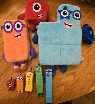 Numberblocks Plush & Action Figures Lot Educational Number Blocks LOOK!
