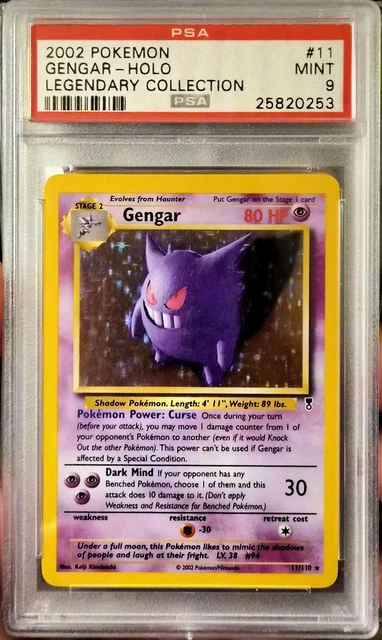 2002 Pokemon Gengar 11/110 LC Holo PSA 9