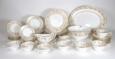 WEDGWOOD GOLD DAMAST GESCHIRR, *EINZELN VERKAUFT, WÄHLEN SIE AUS*