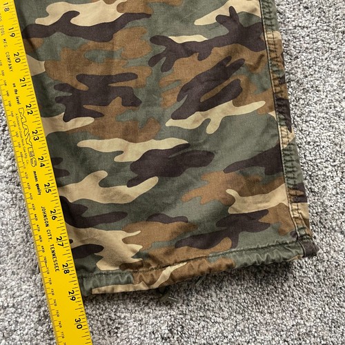 Pantalone Levis donna 30x30 verde mimetico cargo '94 ampio gamba larga skater utility Y2K - Foto 4 di 16