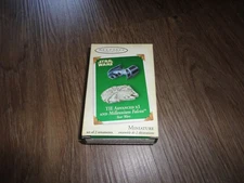 2005 Hallmark Star Wars Ornament TIE Fighter and Millenium Falcon Miniatures