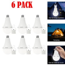 6x Rechargeable Emergency LED Light Bulbs 15W Equivalent 1200mAh Battery Backup