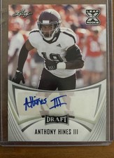 HOT! Anthony Hines III Dallas Cowboys Texas A&M 2021 Leaf Draft Silver AUTO RC